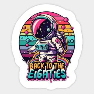 Back to the Eighties Forever 80s Girl Throwback Vintage - Retro Eighties Girl Pop Culture Sticker